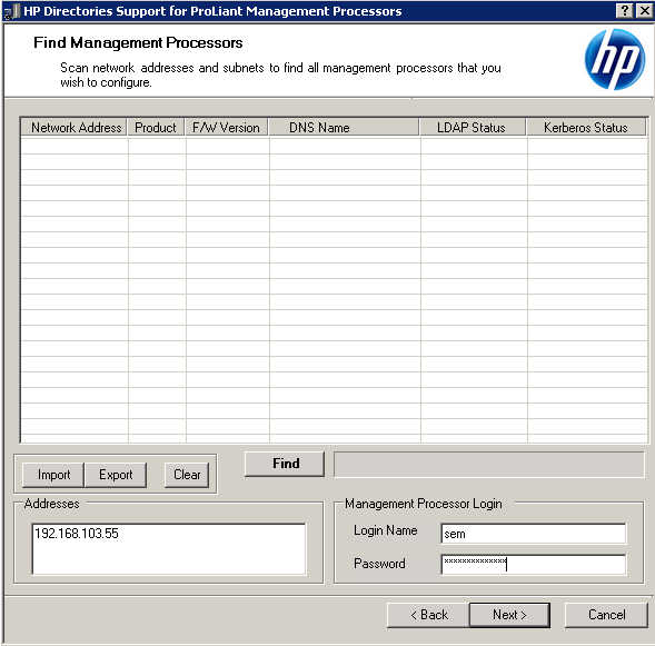 Как настроить аутентификацию Active Directory на HP iLO 3-03