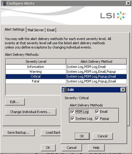 Как настроить email оповещение в LSI MegaRAID-04