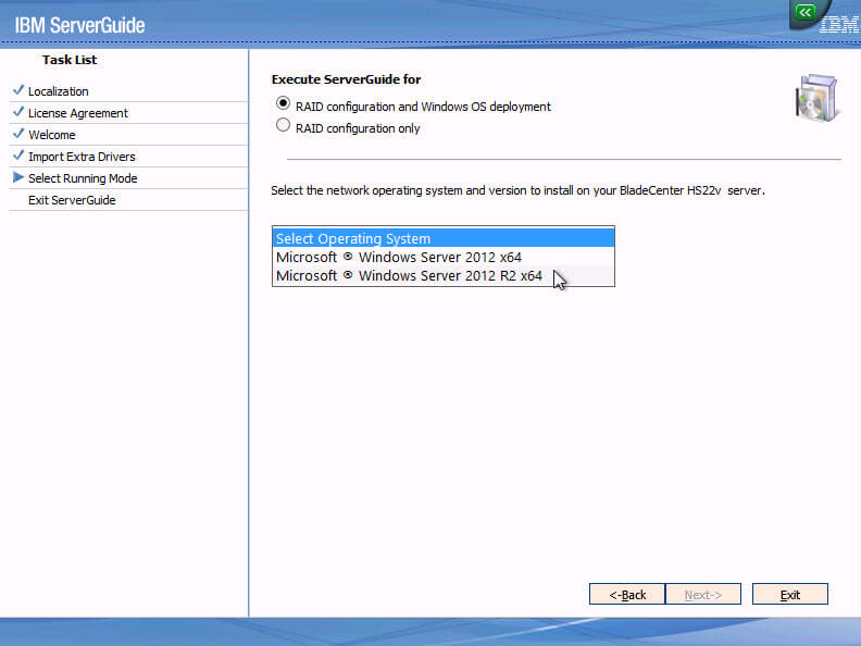 Как установить Windows 2012R2 на блейды IBM Blade HS22-05