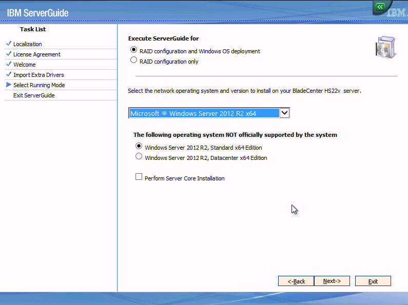 Как установить Windows 2012R2 на блейды IBM Blade HS22-06