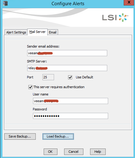 Как сохранить и восстановить настройки email оповещение в LSI MegaRAID-06