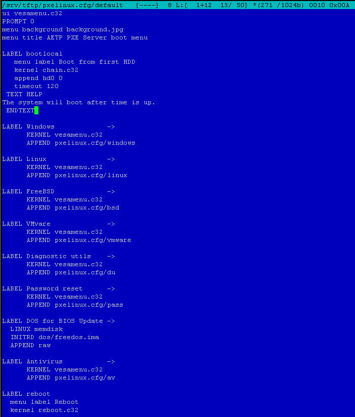 Как установить загрузочный PXE сервер для установки Windows, Linux, ESXI 5.5-20 часть. Добавляем AVG-07