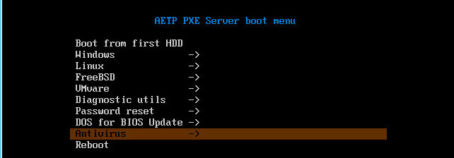 Как установить загрузочный PXE сервер для установки Windows, Linux, ESXI 5.5-20 часть. Добавляем AVG-08