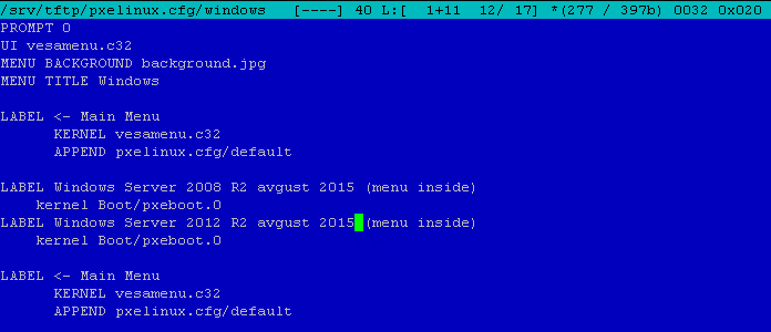 Как установить загрузочный PXE сервер для установки Windows, Linux, ESXI 5.5-22