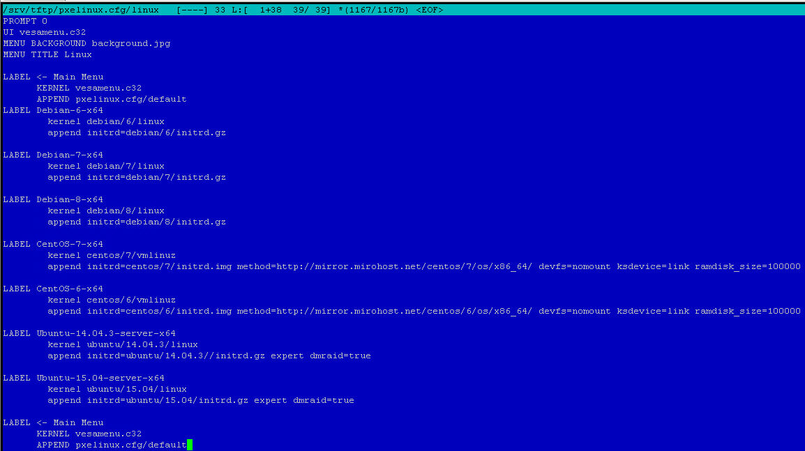 Как установить загрузочный PXE сервер для установки Windows, Linux, ESXI 5.5-7 часть. Добавляем CentOS-07