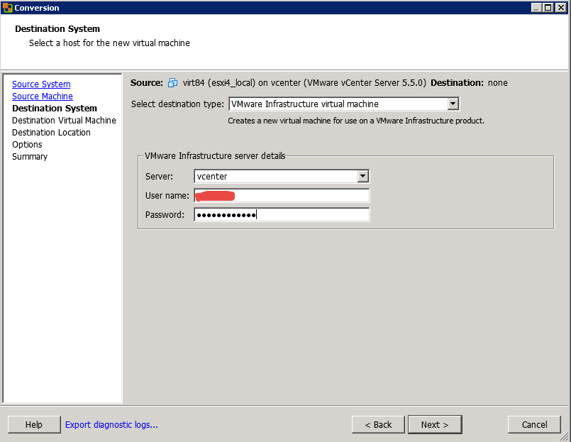 Как мигрировать виртуальную машину на VMware Vcenter 5.5 с сжатием диска и сменой толстого на тонкий формат-07