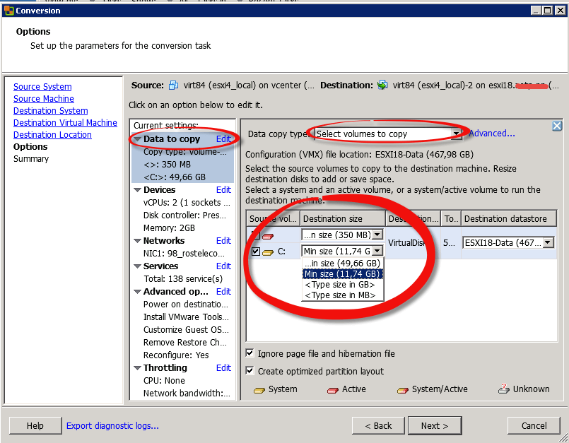 Как мигрировать виртуальную машину на VMware Vcenter 5.5 с сжатием диска и сменой толстого на тонкий формат-11