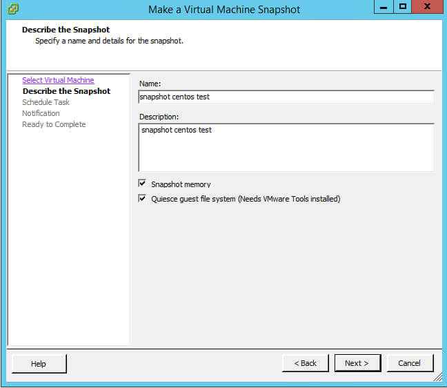 Как создать snapshot виртуальной машины по расписанию в VMware vCenter 5.5-05