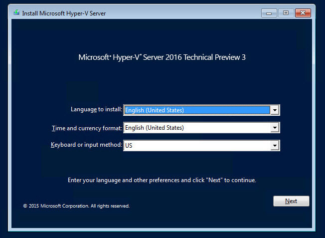 Как установить Microsoft Hyper-V 2016 Technical Preview 3-2