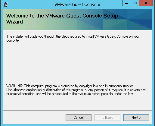 Как установить VMware Guest Console 1.1.0-01