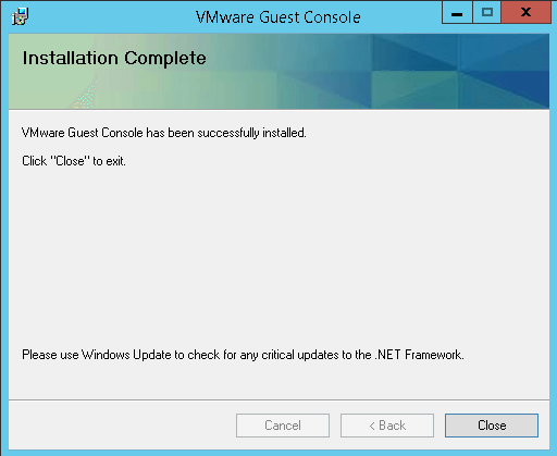 Как установить VMware Guest Console 1.1.0-05