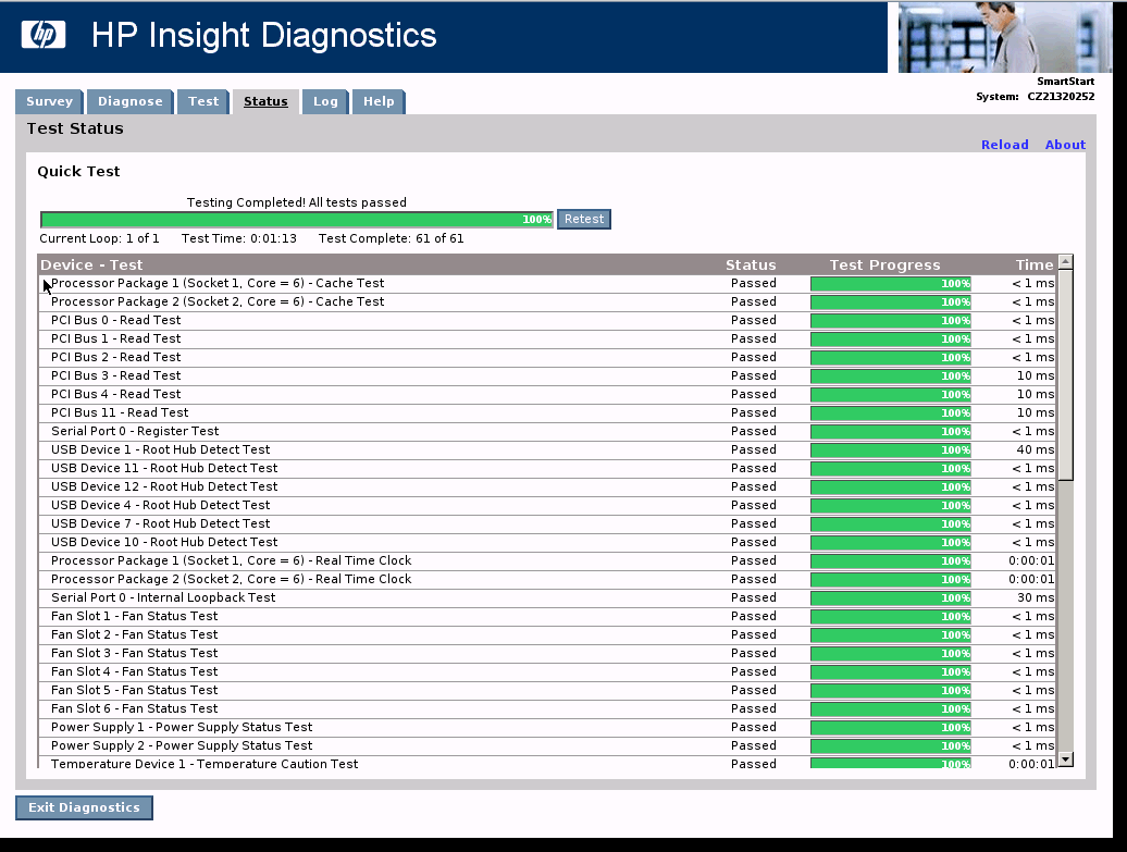 Диагностика HP ProLiant DL380 G7-10