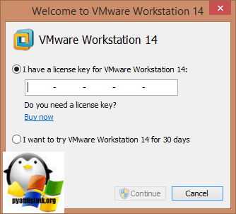 Активация Vmware Workstation 14-01