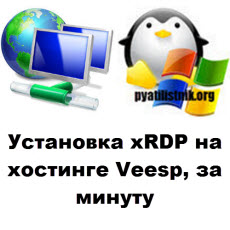 Установка xRDP на хостинге Veesp