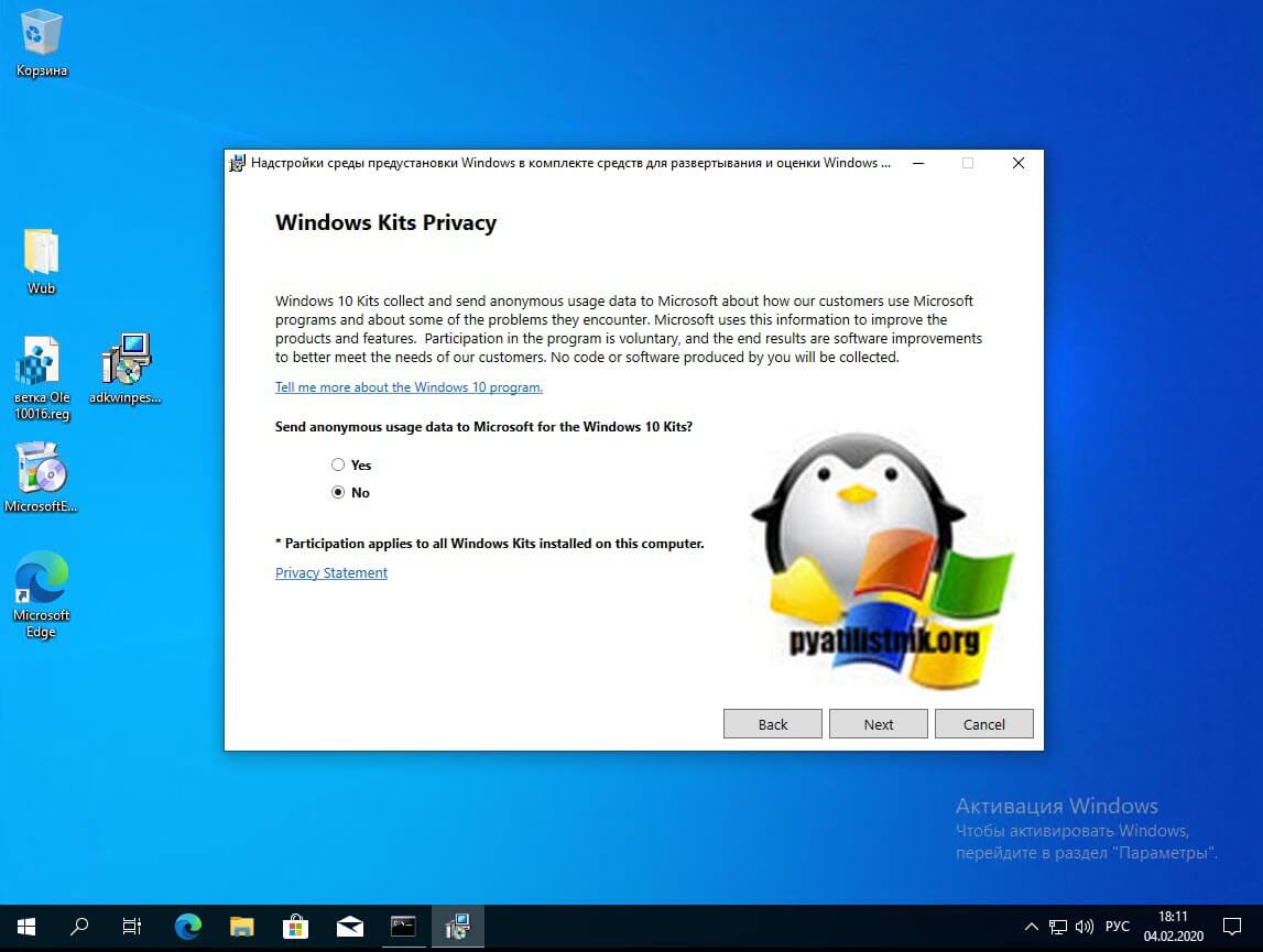 Лицензионное соглашение Windows Preinstallation Environment (Windows PE)