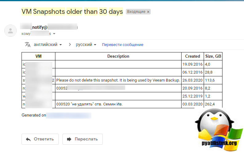 VM Snapshots older than 30 days