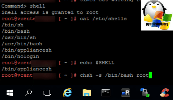chsh -s /bin/bash root