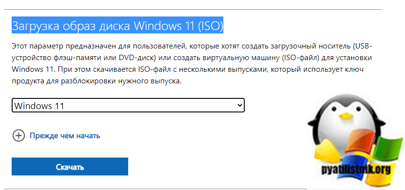 Загрузка образ диска Windows 11 (ISO)