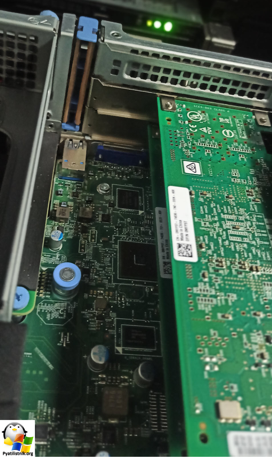 Установка FC карты в сервер Dell PowerEdge R740-15