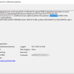 Active Directory Certificate Services could not publish a Certificate Active Directory Certificate Services could not publish a Certificate