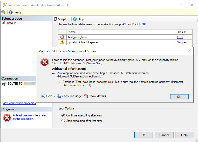 Тестирование работы AlwaysON при обновлении MS SQL Server с версии 2019 до версии 2022