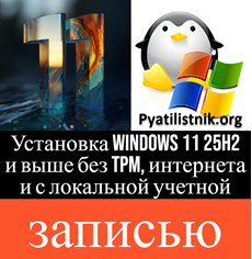 Установка Windows 11 25H2