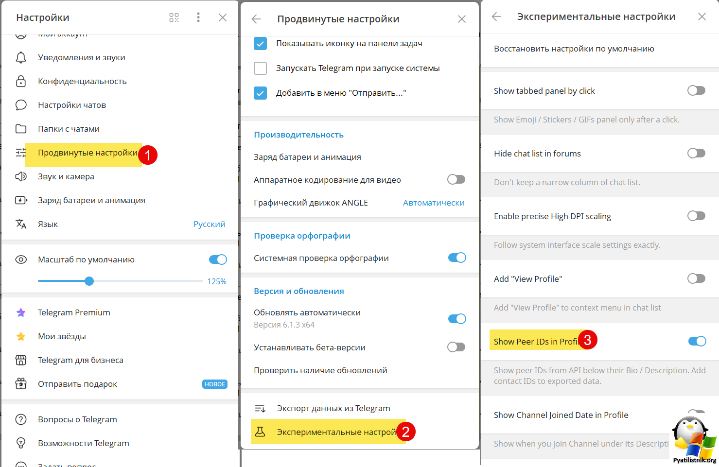 Show Peer IDs in Profile